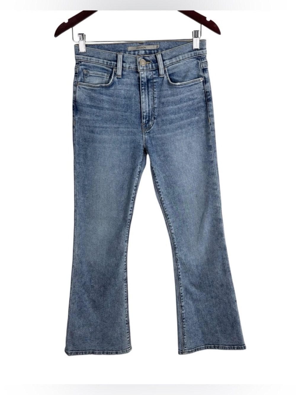 Hudson Barbara High Rise Bootcut Crop Jean Size 26 In Light Indigo Prism Blue - Picture 2 of 8